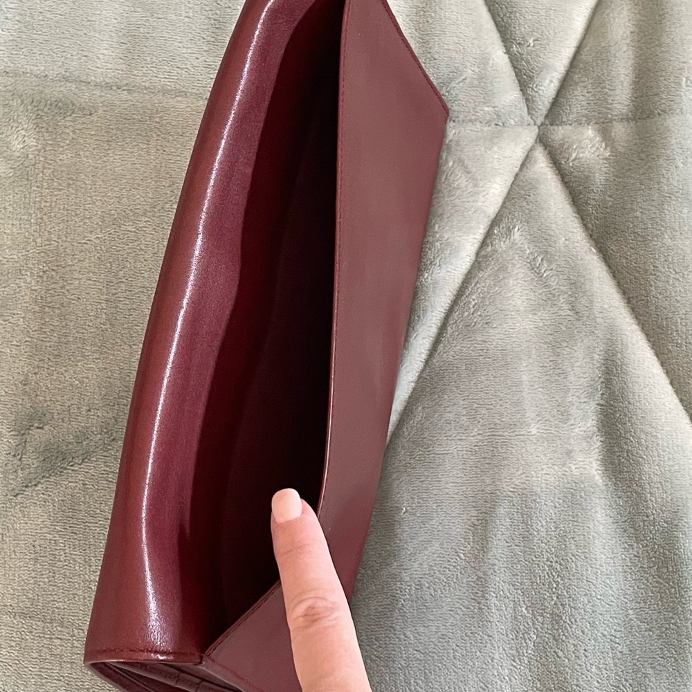 SOLD: Vintage Cartier Clutch Wine/Burgundy with Gold Hardware ❤️❤️❤️ - Picture 13 of 16